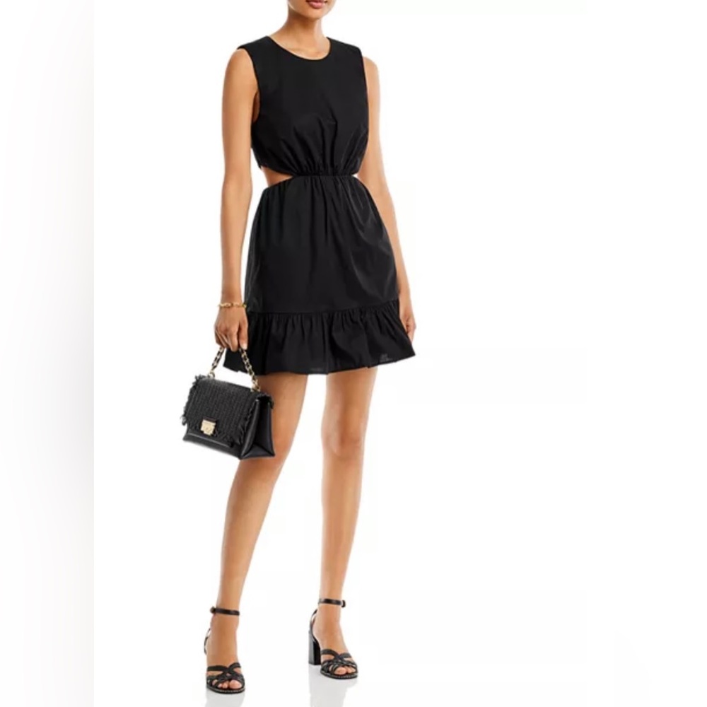 WAYF • Side Cutout Ruffled Hem Dress